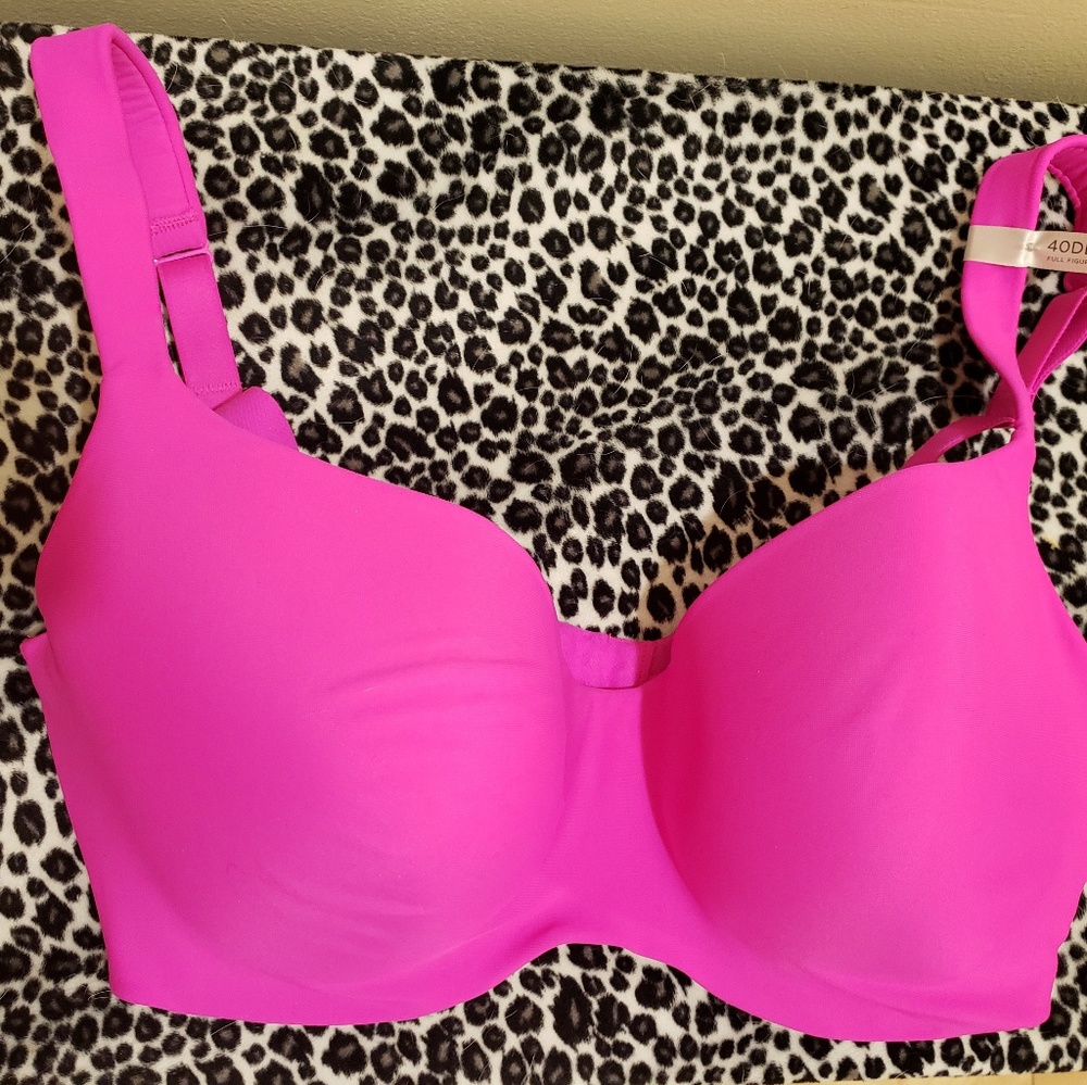 Hot pink full figure bra